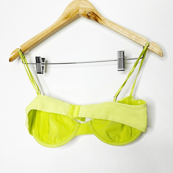 MISTRESS ROCKS balconette bra top lime green opaque Small 4-6 PLUS CUP - Picture 4 of 5